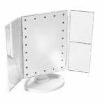 Espejo Plegable Táctil LED con Aumento - Blanco