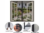 Mosquitero Magnético para Ventana 120x150 cm - Negro