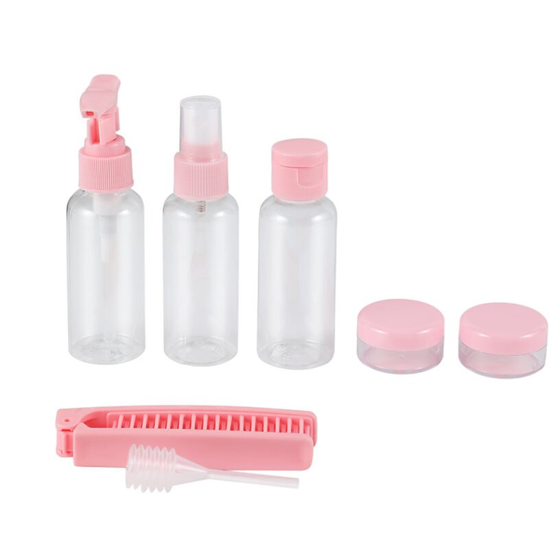 Set de Dispensadores para Viaje 8 Piezas Rosado 16