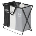 Cesta Plegable para Organizar Tres Divisiones 60 x 35 x 56 cm