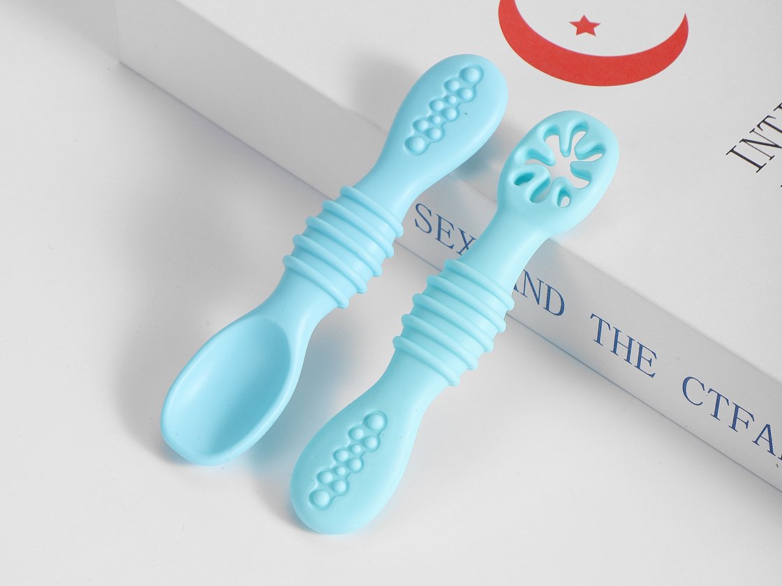 9374-1.jpg Cucharas de Bebé en Silicona 2 Unidades - Imagen 1