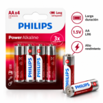 Pilas Alcalinas Philips AA LR6 1.5V Pack x4 – Power Alkaline - Imagen 3