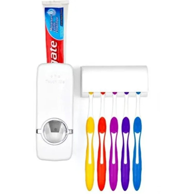 Dispensador Automático Pasta Dental y Porta Cepillo