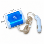 Adaptador Multiplicador de Encendedor para Auto MW272 con Cable – Tomas 12V - Imagen 4