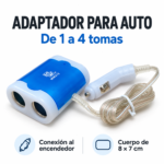 Adaptador Multiplicador de Encendedor para Auto MW272 con Cable – Tomas 12V - Imagen 5
