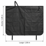 Funda Protectora para Asiento Trasero de Auto para Perros 138 x 128 cm con Correas Ajustables - Imagen 5