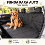 Funda Protectora para Asiento Trasero de Auto para Perros 138 x 128 cm con Correas Ajustables - Imagen 6