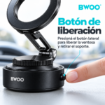 Soporte Magnético para Celular BWOO con Ventosa Eléctrica y Rotación 360° para Auto - Imagen 4