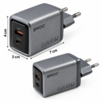 Cargador de Pared BWOO GaN 45W USB-C PD + USB-A QC 3.0 Dual Port - Imagen 3