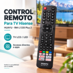 Control Remoto para TV Hisense HUAYU RM-L1335 Plus 2 Smart TV LCD LED - Imagen 4