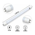 Tubo Led LG T8 1,20 M 40w 2000 Lúmenes Luz Blanca Blanco - Imagen 9