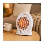 Calefactor Eléctrico 2000w Portátil 2 Potencias Termostato Negro - Imagen 12