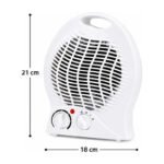 Calefactor Eléctrico 2000w Portátil 2 Potencias Termostato Negro - Imagen 5
