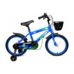 Bicicleta Infantil Rodado 16 Con Canasto Y Rueditas Azul Azul Xs - Imagen 8