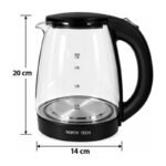 Jarra Eléctrica De Vidrio North Tech 1,8 L Con Luz Led Transparente - Imagen 8