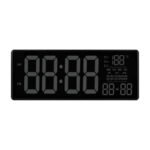 Reloj Digital De Pared Led 34 Cm Calendario Temperatura - Negro - Imagen 2