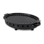 Plancha Bifera Hierro Ovalada 40x25 Cm Para Parrilla Asado Negro - Imagen 6