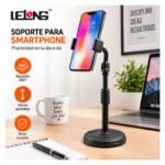 Soporte De Celular De Mesa Lelong Ajustable 360 Extensible Negro - Imagen 10