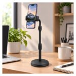 Soporte De Celular De Mesa Lelong Ajustable 360 Extensible Negro - Imagen 9