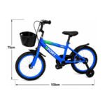 Bicicleta Infantil Rodado 16 Con Canasto Y Rueditas Azul Azul Xs - Imagen 5