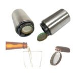 Pack X5 Destapador Abrebotellas Acero Inoxidable Con Imán Gris