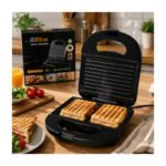 Sandwichera Eléctrica Grill Placas Antiadherentes 750w Negro - Imagen 5
