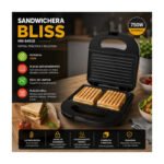 Sandwichera Eléctrica Grill Placas Antiadherentes 750w Negro - Imagen 12