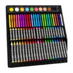 Maletín Kit De Arte 168 Piezas Marcadores Crayones Acuarelas - Imagen 3