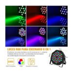 Luz De Escenario Led Tacho Par Led 36x1 Luces Color Rgb - Imagen 3
