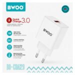 Cargador De Pared Bwoo Usb Qc 3.0 Carga Rápida Quick Charge Blanco - Imagen 3
