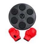 Máquina De Boxeo Electrónica Bluetooth Música Luces Led Negro
