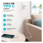 Cable De Datos Bwoo Usb-a A Usb-c Negro - Imagen 3