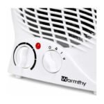 Calefactor Eléctrico 2000w Portátil 2 Potencias Termostato Negro - Imagen 2