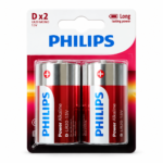 Pilas Alcalinas Philips D LR20 1.5V Pack x2 – Power Alkaline