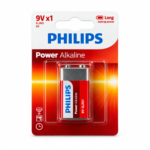 Pila Alcalina Philips 9V 6LR61 Power Alkaline – 1 Unidad
