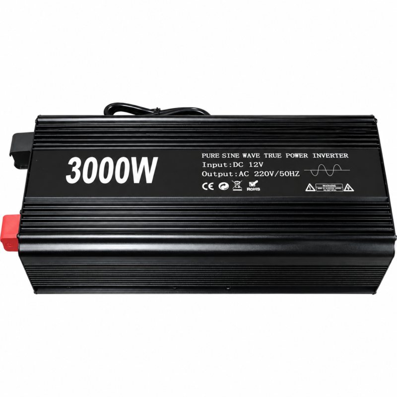 Inversor de Corriente 3000W Onda Senoidal Pura 12V a 220V con USB y Pantalla Digital