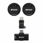 Micrófonos Inalámbricos Dobles BWOO BO-MF02 USB C + Adaptador Lightning con Reducción de Ruido IA