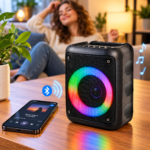 Parlante Bluetooth Portátil North Tech NT-SX3 con Luces RGB, Radio FM, USB y MicroSD - Imagen 6