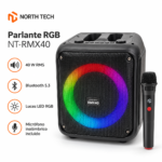 Parlante Bluetooth North Tech NT-RMX40 40W RMS RGB con Micrófono Inalámbrico - Imagen 6