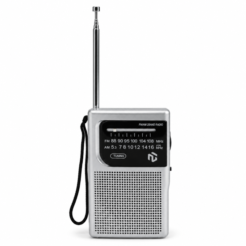 Radio Portátil AM/FM North Tech NT-RD21 con Antena Telescópica y Salida para Auriculares