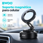 Soporte Magnético para Celular BWOO con Ventosa Eléctrica y Rotación 360° para Auto - Imagen 6