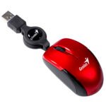 Mini Mouse Genius Retráctil USB - Rojo - Imagen 2