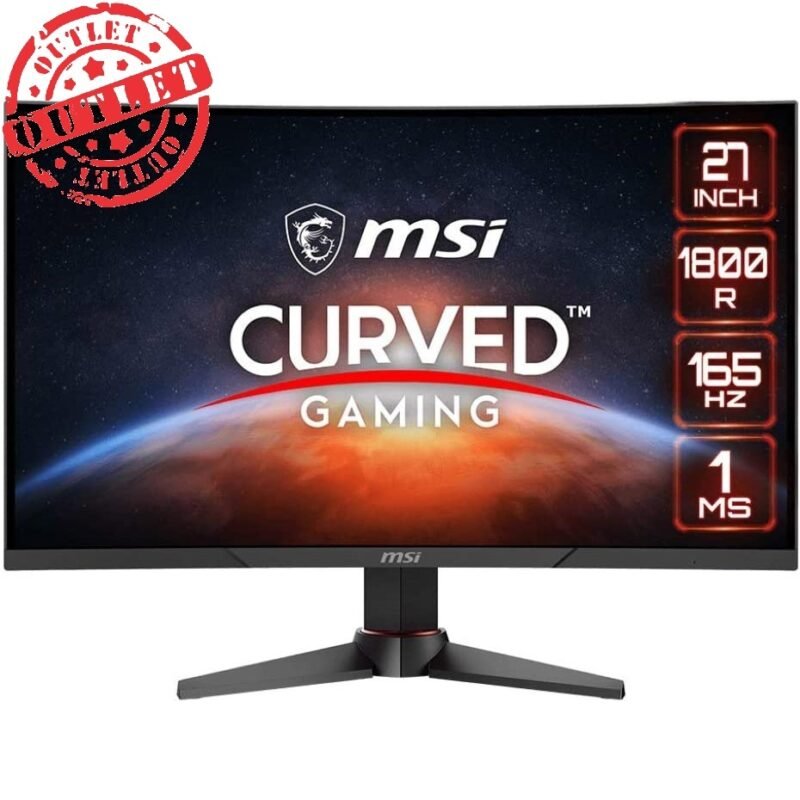 Monitor Gamer MSI 27" Curvo FHD 1ms 165Hz (con detalles)