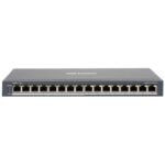 Switch Hikvision 16 puertos (8 puertos PoE+) Gigabit 110W