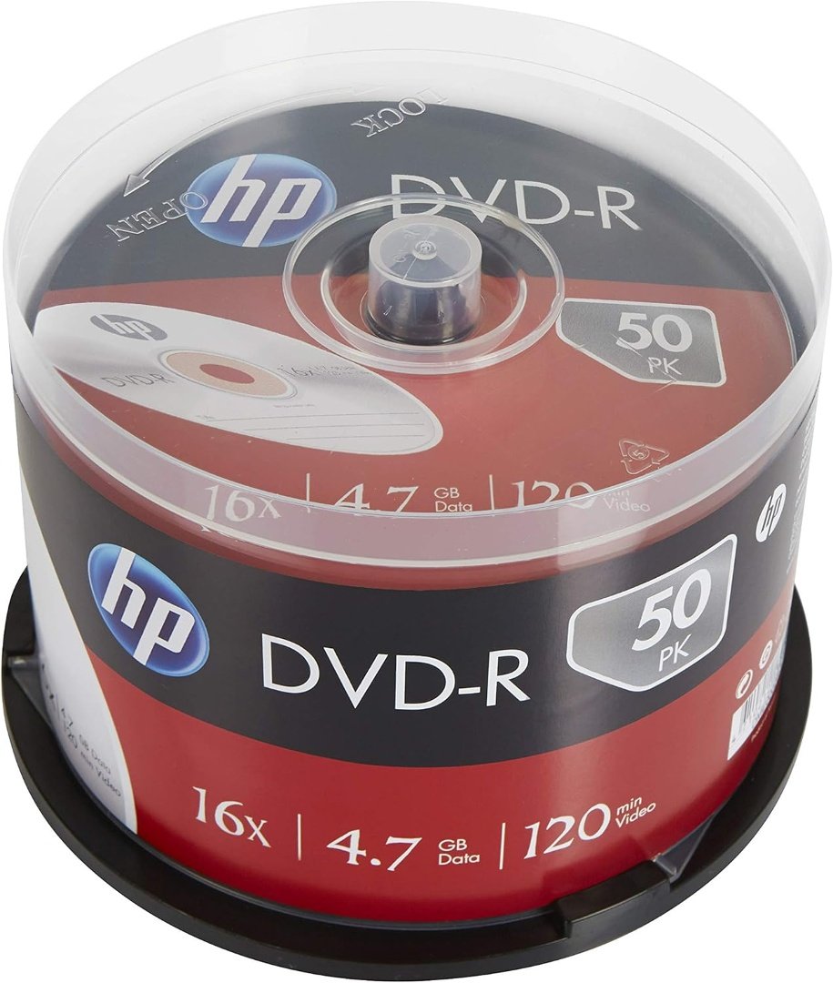 original_44301.jpg DVD-R HP 16X 4.7GB 120min Bulk 50 Unidades - Imagen 1