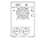 UPS Hikvision DS-UPS2000 2000VA 1200W Pantalla LCD - Imagen 3
