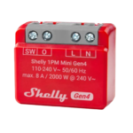 Relé Shelly Mini 1PM GEN4 Wi-Fi 6 8A Medición de Consumo