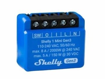 original_49346.jpg Relé Shelly Mini 1 GEN3 Wi-Fi 8A para Automatización - Imagen 1