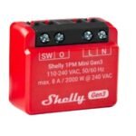 Relé Shelly Mini 1PM GEN3 Wi-Fi 8A Medición de Consumo Compacto