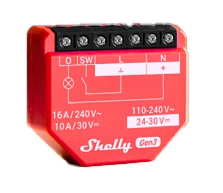 original_49380.jpg Relé Shelly 1PM GEN3 Wi-Fi Medición de Consumo 16A Compacto - Imagen 1